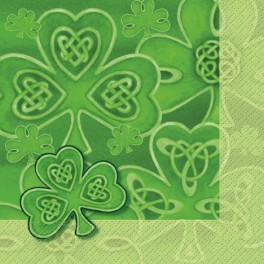 20 ST PATS CLOVER LUNCH NAPKIN