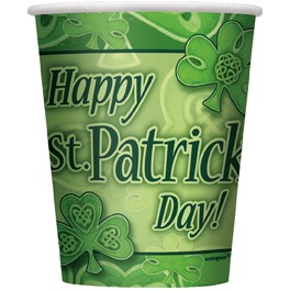 8 ST PATS CLOVER 9 OZ CUPS