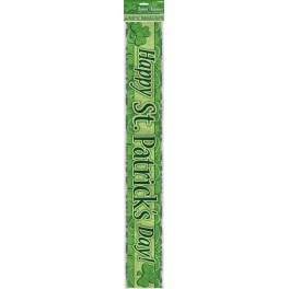 ST PATS CLOVER FOIL BANNR 12FT