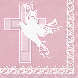 16 DOVE CROSS PINK LUNCH NAPS