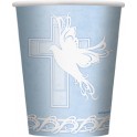 8 DOVE CROSS BLUE 9 OZ CUPS