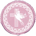 18'' BULK DOVE CROSS PINK FOIL