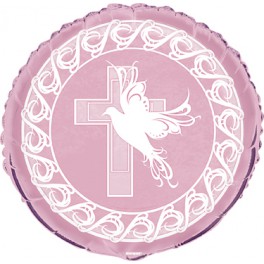 18'' BULK DOVE CROSS PINK FOIL