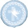 18'' PKG DOVE CROSS BLUE FOIL