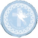 18'' BLK CROSS BLU COMMUN FOIL