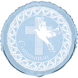 18'' BLK CROSS BLU COMMUN FOIL