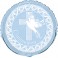 18" PKG CROSS BLUE COM FOIL BL