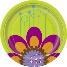 8 SWANKY COLORS 7" PLATES