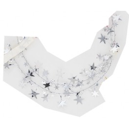 SILVER STAR WIRE GARLAND 20 FT