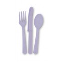 18 ASST CUTLERY LAVENDER