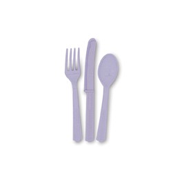 18 ASST CUTLERY LAVENDER