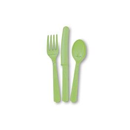 18 ASST CUTLERY LIME GRN