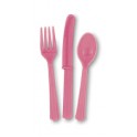 18 ASST CUTLERY HOT PINK