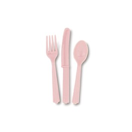 18 ASST CUTLERY PASTEL PINK