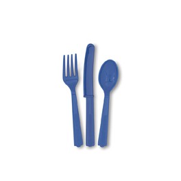 18 ASST CUTLERY NAVY BLUE