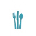 18 ASST CUTLERY CRBBN TEAL