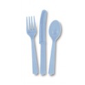 18 ASST CUTLERY BABY BLUE