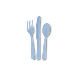 18 ASST CUTLERY BABY BLUE