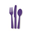 18 ASST CUTLERY DEEP PURPLE