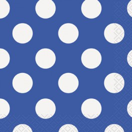 16 ROYAL BLUE DOTS BEV NAPS