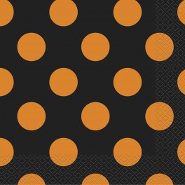 16 ORNG/BLCK DOTS BEV NAP