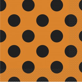 16 ORNG/BLCK DOTS LUNCH NAP