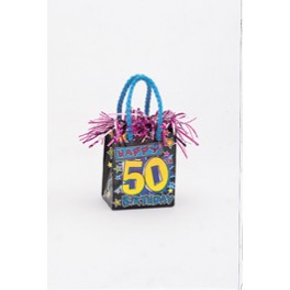 50TH BDAY MINI GIFTBAG BLN WT