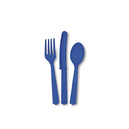 24 ASST CUTLERY-ROYL BLUE (PZ)