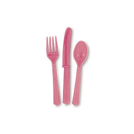 24 ASST CUTLERY-HOT PINK (PZ)