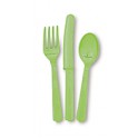 24 ASST CUTLERY -LIME GRN (PZ)