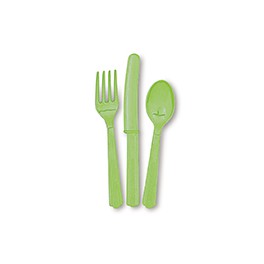 24 ASST CUTLERY -LIME GRN (PZ)