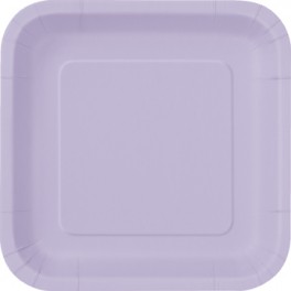 14 LAVENDER 9" SQUARE PLATES