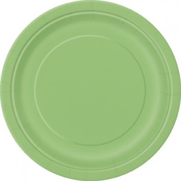 8 LIME GREEN 9'' PLATES