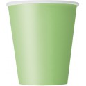 8 LIME GREEN 9OZ CUPS