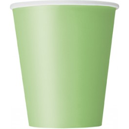 8 LIME GREEN 9OZ CUPS