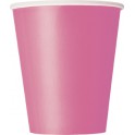 8 HOT PINK 9 OZ CUPS