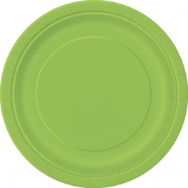 16 LIME GREEN 9" PLATES