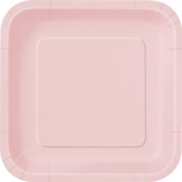 16 PASTEL PINK 7" SQUARE PLTE