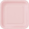 14 PASTEL PINK 9" SQUARE PLTS