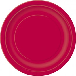 20 RUBY RED 7'' PLATES