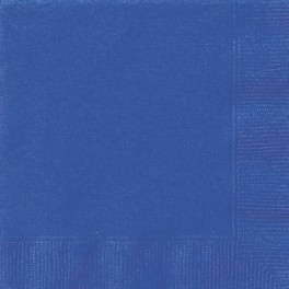 20 ROYAL BLUE BEVERAGE NAPKINS