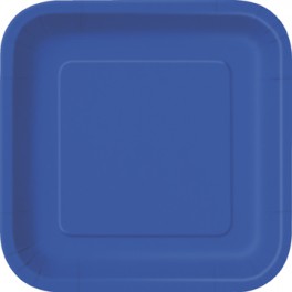 14 ROYAL BLUE 9" SQUARE PLTS