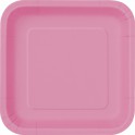 16 HOT PINK 7" SQUARE PLATES