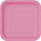 16 HOT PINK 7" SQUARE PLATES