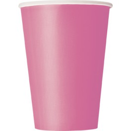 10 HOT PINK 12 OZ CUPS