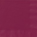 20 BURGUNDY BEVERAGE NAPKINS