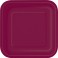 14 BURGUNDY 9" SQUARE PLATES