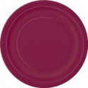 8 BURGUNDY 9'' PLATES