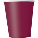 8 BURGUNDY 9OZ. CUPS