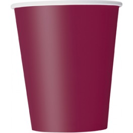 8 BURGUNDY 9OZ. CUPS